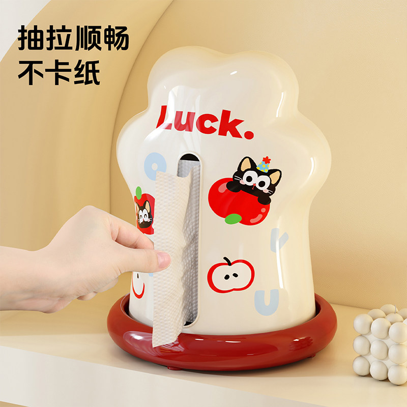 招财猫爪纸巾盒可爱高档轻奢抽纸盒车载家用茶几摆件餐巾纸收纳盒,淘宝优惠券,粉丝福利购,淘宝优惠卷