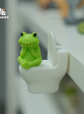 【厕所新搭子】可爱马桶猪摆件桌面卫生间装饰家居好物创意小摆件