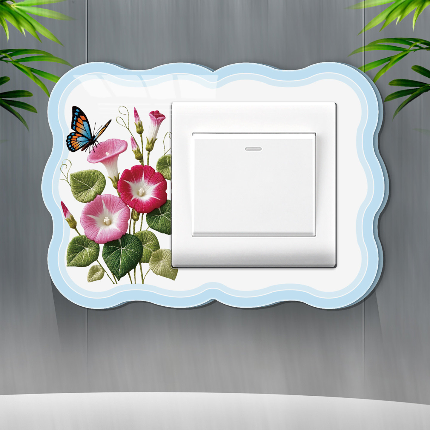 卧室插座周围缝隙美化遮丑装饰贴定制亚克力三连框自粘创意开关贴,淘宝优惠券,粉丝福利购,淘宝优惠卷