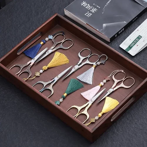 小剪刀剪茶叶袋茶剪泡袋茶叶专用剪刀茶道复古中式鹤茶艺茶具配件 - 图1