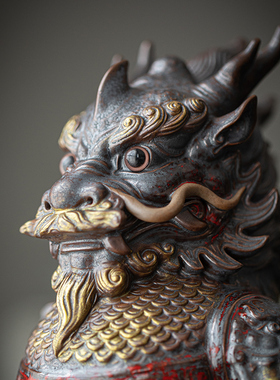 久造陶瓷招财中式办公室装饰摆件