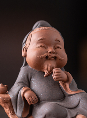 可爱历史人物茶圣陆羽茶宠摆件