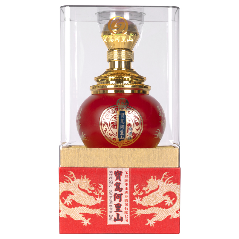 宝岛阿里山绵藏浓香型高粱酒52度白酒500ML/瓶送礼商务宴请盒装酒