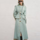 OfAkiva George Square fake two-piece single-breasted design long windbreaker jacket
