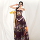OfAkiva She's Healing French Resort Style Fashion Suit Women's Spring and Summer Floral Tube Top Umbrella Skirt Suit