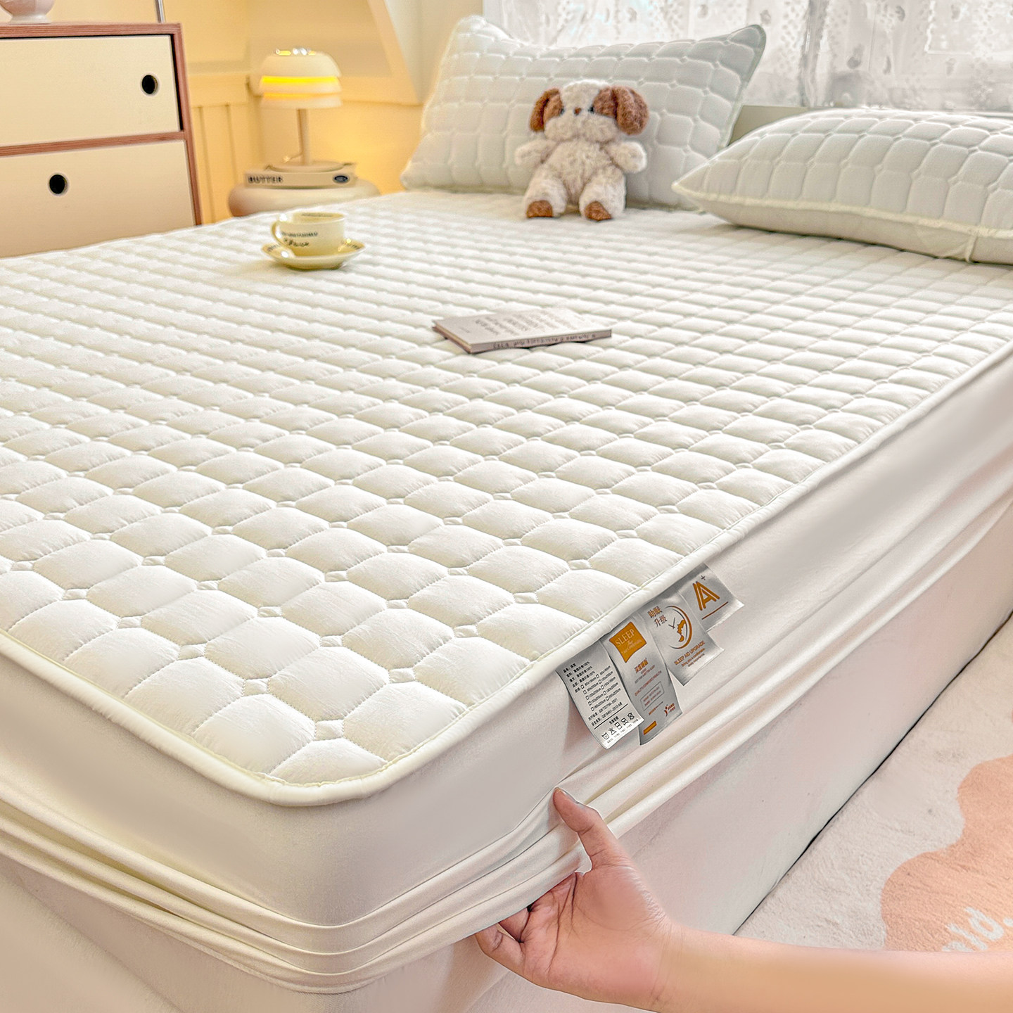 A类防水床笠罩单件床罩床垫保护罩隔尿透气可机洗床套罩2026新款,淘宝优惠券,粉丝福利购,淘宝优惠卷