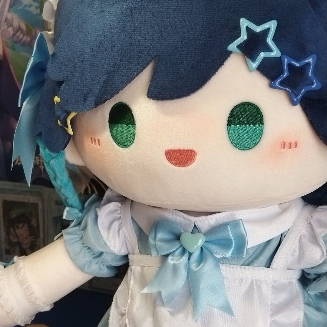 原神温迪游戏周边同人40cm棉花娃娃仿一番赏超萌玩偶可爱现货包邮 - 图3