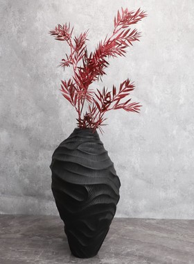 双耳壶树脂花器花插样板房售楼部卧室书房客厅摆件现代简约餐厅