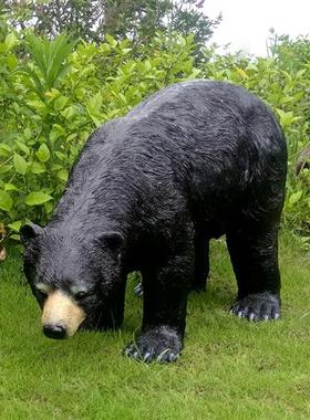 玻璃钢仿真北极熊摆件户外雕塑游乐园花园林摆设大型冰雪世界装饰