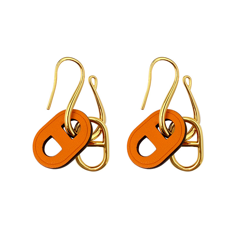 奥米迪奥猪鼻子流行高级感长款耳钩 aomidior耳环