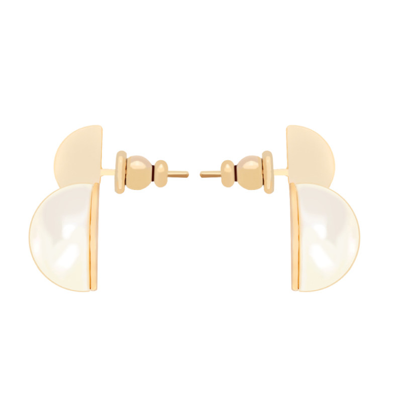 奥米迪奥珍珠cd异形新潮款百搭耳钉 aomidior耳钉