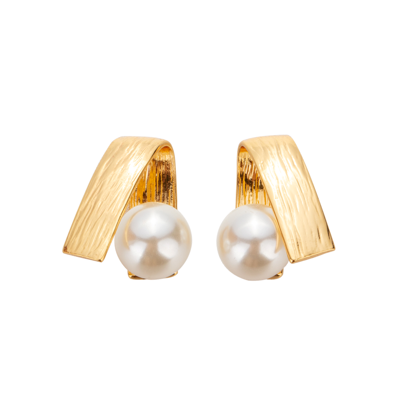 奥米迪奥珍珠短款v型气质百搭耳钉 aomidior耳钉