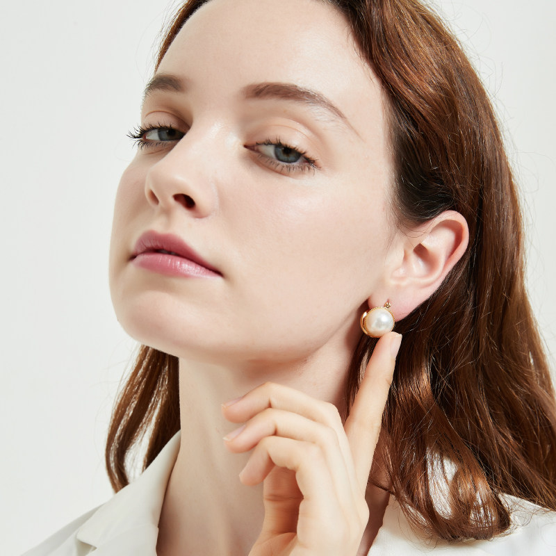 奥米迪奥双面珍珠气质百搭2021耳扣 aomidior耳钉