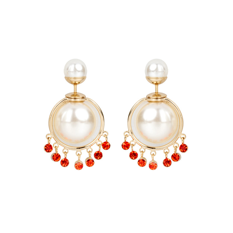 奥米迪奥大小珍珠马眼带钻欧美耳钉 aomidior耳钉