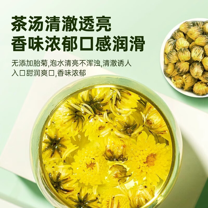 北京同仁堂胎菊菊花茶白菊杭凉茶叶花养生茶包特级正品官方旗舰店 - 图2