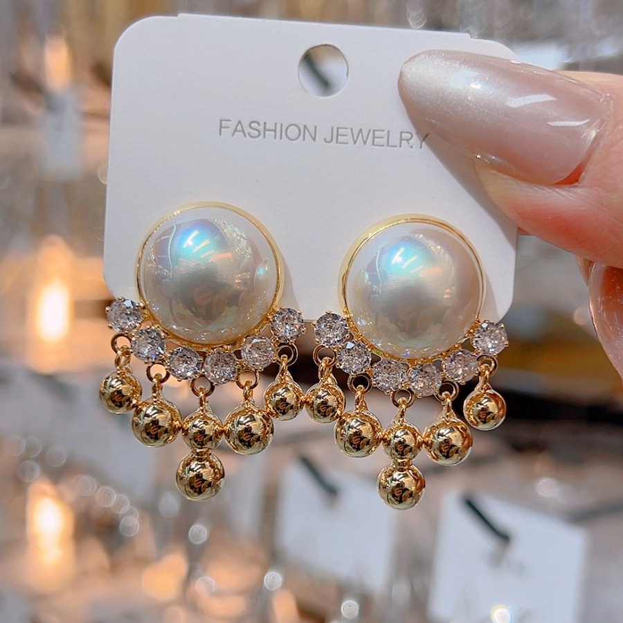 2026年红色珍珠流苏耳环女925银针复古宫廷风气质耳饰高级感大气,淘宝优惠券,粉丝福利购,淘宝优惠卷