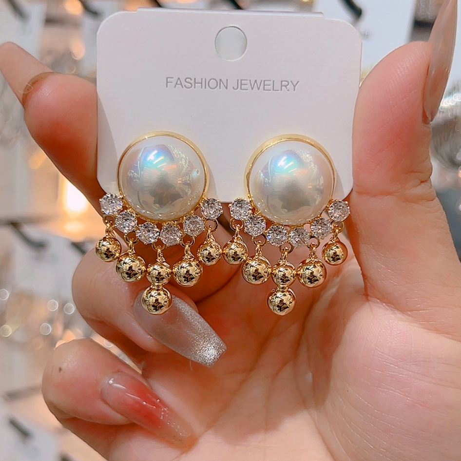 2026年红色珍珠流苏耳环女925银针复古宫廷风气质耳饰高级感大气,淘宝优惠券,粉丝福利购,淘宝优惠卷