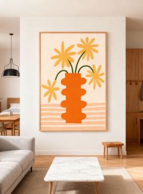 北欧ins花朵清新装饰画客厅现代简约玄关餐厅壁画卧室床头挂画