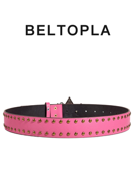 BELTOPLA美式六芒星铆钉辣妹腰带