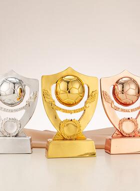 电镀金银铜足球比赛奖杯企业学校运动会联赛奖杯 冠亚季金球奖杯
