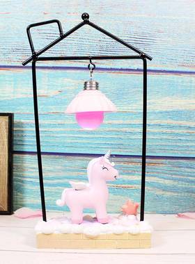 ins创意独角兽小夜灯卧室摆件小清新可爱女生精致杂货店礼物