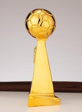 世界杯团队冠军奖杯 22cm足球射手球员奖 电镀树脂定制印字工艺品