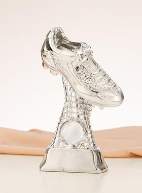小号金靴奖优秀射手奖杯足球比赛颁奖奖品球迷纪念品树脂电镀金银