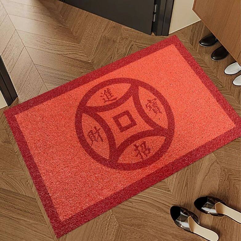 大门门口金黄色丝圈五色地垫绿色入户门垫门口防滑耐脏家用可裁剪,淘宝优惠券,粉丝福利购,淘宝优惠卷