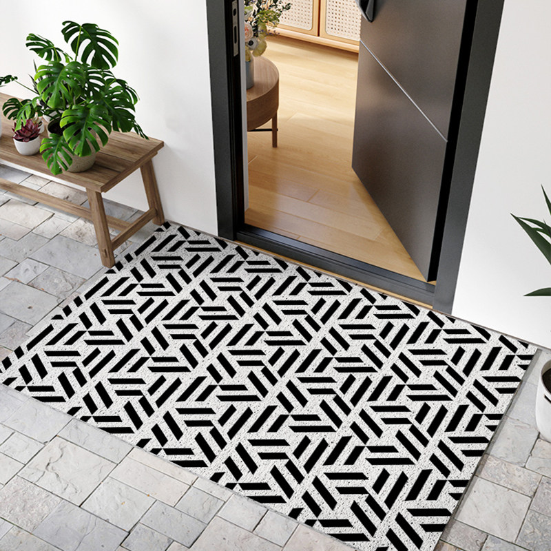 简约丝圈入户门地垫进门口脚垫家用耐脏免洗剪裁pvc门外防滑地毯,淘宝优惠券,粉丝福利购,淘宝优惠卷