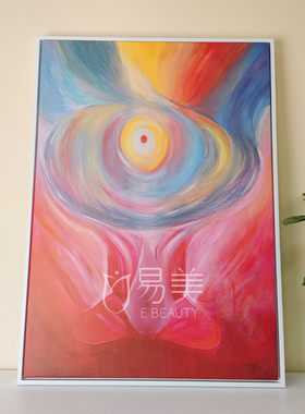 绚烂绽放装饰画私密艺术挂画产康店玄关壁画疗愈营摆件沙龙简约