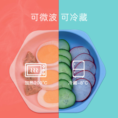 爱咔威IKV吸盘碗宝宝硅胶儿童餐具辅食碗婴儿专用防摔餐椅上餐盘 - 图3
