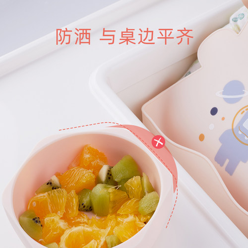 爱咔威IKV吸盘碗宝宝硅胶儿童餐具辅食碗婴儿专用防摔餐椅上餐盘 - 图2