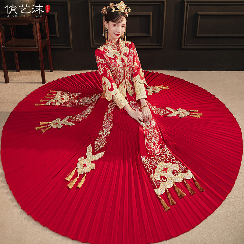 秀禾服新娘2021年新款结婚礼服婚纱 俏艺沫旗袍