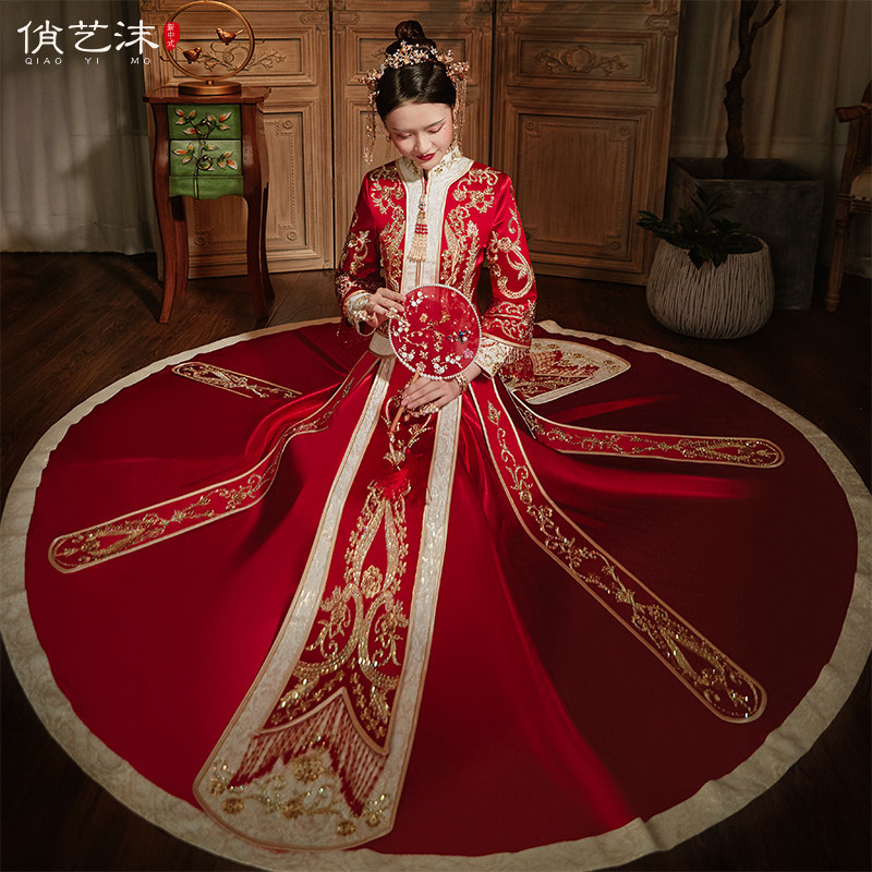 秀禾服2020新款秋冬结婚显瘦龙凤褂 俏艺沫旗袍