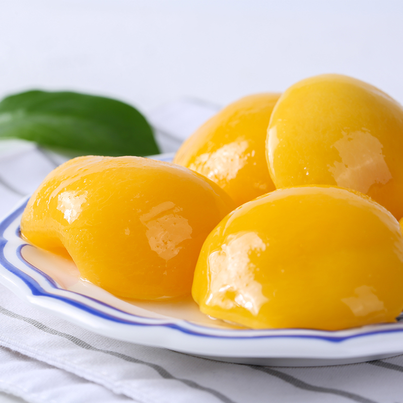 南叶旗舰店南叶 黄桃罐头425g*4罐砀山水果罐头烘焙糖水黄桃瓣水果罐头整箱2