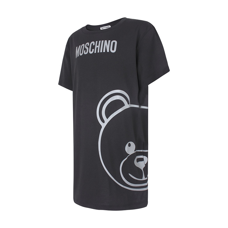 MOSCHINO 春夏新款童装T恤小熊圆领棉质短袖HZM02S LAA17 60100 - 图1