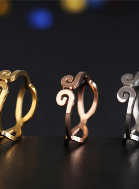 韩版紧箍咒情侣戒指时尚个性钛钢