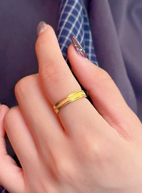 小众叠戴磨砂戒指组合