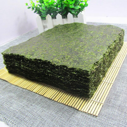寿司海苔大片做紫菜包饭专用50张墨绿色商用食材烤紫菜全型做饭团 - 图0