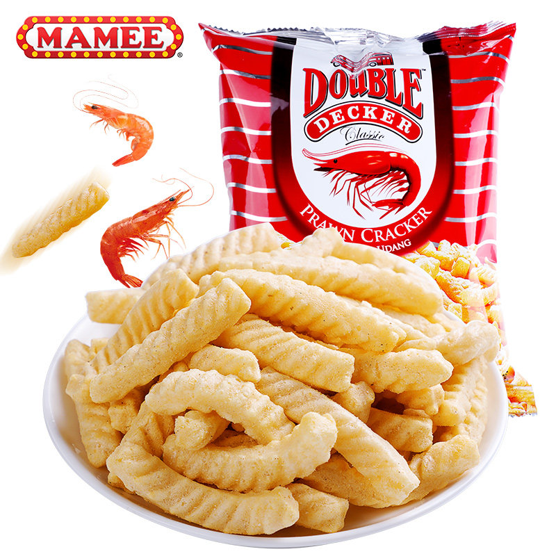 MAMEE/妈咪马来西亚进口虾条3袋组合非油炸鲜虾膨化零食休闲食品 咪马实拍商品图