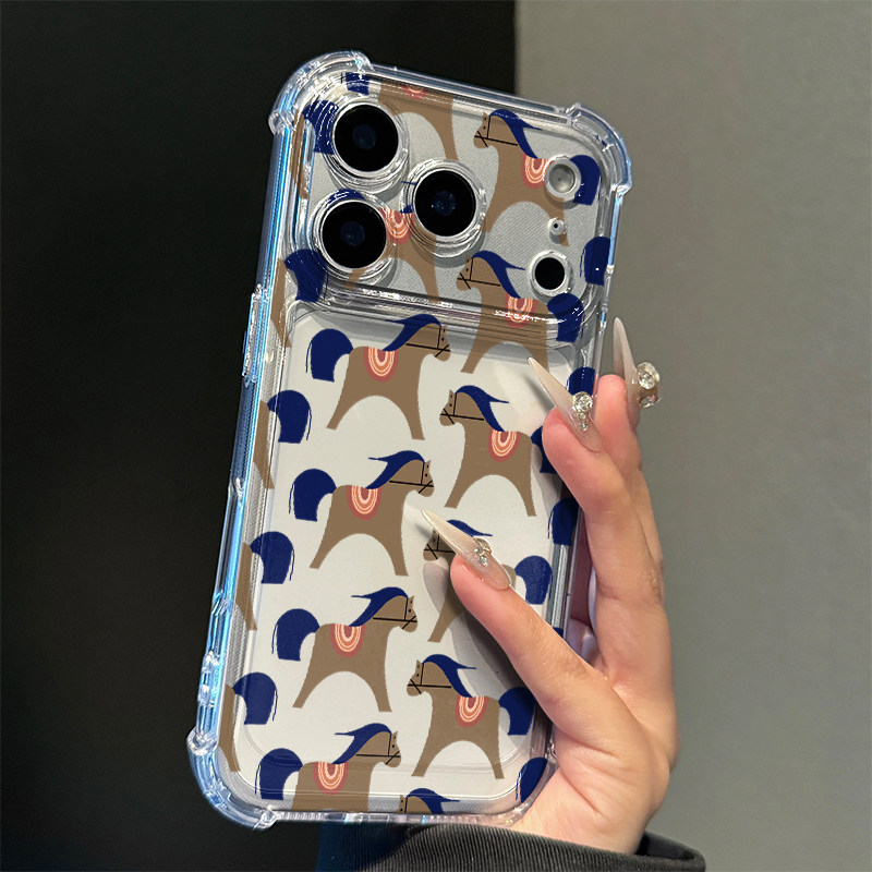 国潮祥马呈运适用苹果17promax四角防摔气囊手机壳iPhone16/15/14/13pro全包透明vivo华为P80小米17oppo软套,淘宝优惠券,粉丝福利购,淘宝优惠卷