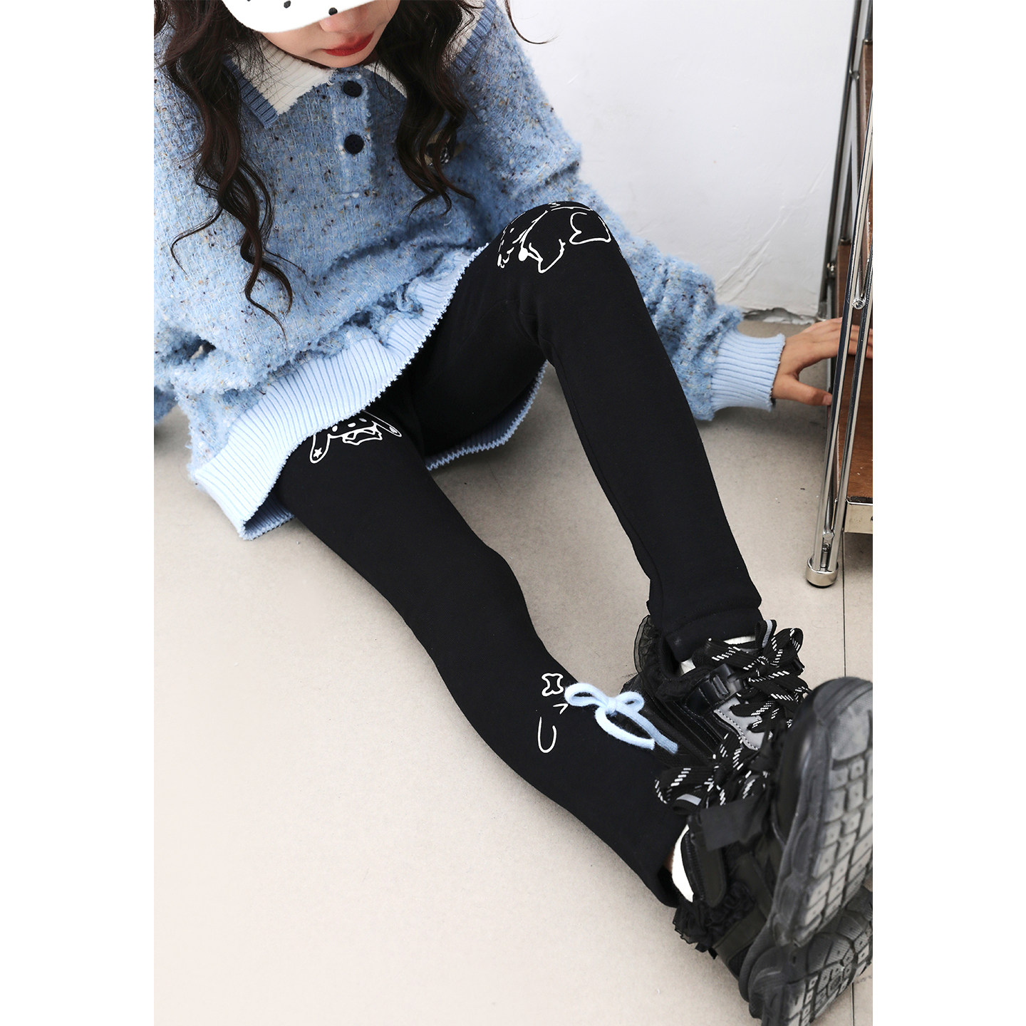 女童打底裤加绒加厚冬装2025新款中大童儿童黑色高弹力保暖裤子潮,淘宝优惠券,粉丝福利购,淘宝优惠卷