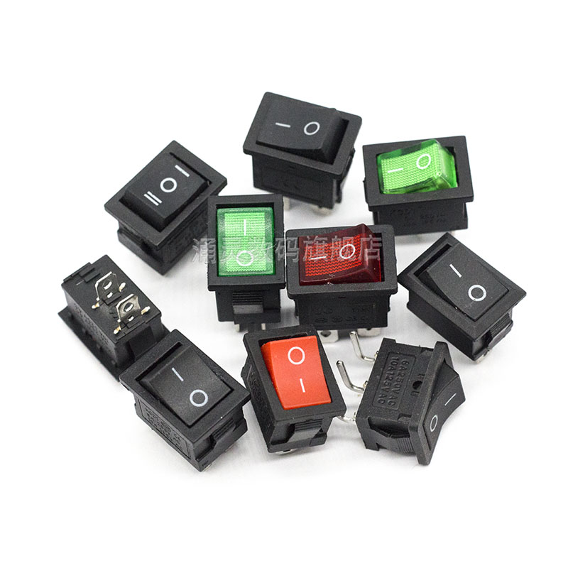 小船型开关KCD1-101 104饮水机电子称船形翘板电源按钮2脚4脚250V - 图0