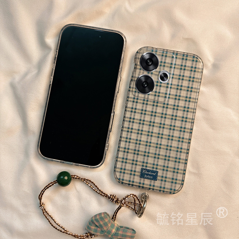 适用小米红米turbo4手机壳14c情侣14r格子turbo3蝴蝶结13c带挂绳的10x简约ins风12c防摔13r春天9a全包6高级感 - 图2