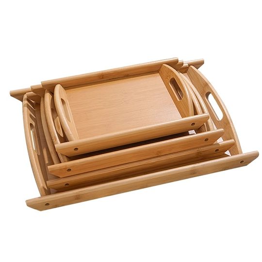 Pallet bamboo wood rectangular dining tray vegetable tray hotel barbecue oil paper pad paper household commercial size double ear plate