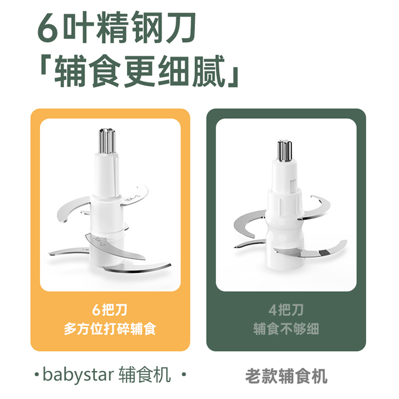 德国babystar宝宝辅食机婴儿食物搅拌器多功能料理机小型打泥神器 - 图2