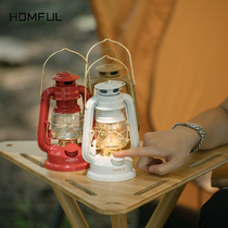 HOMFUL outdoor hand old-style camping light led vintage horse light kerosene tent camping atmosphere floodlight