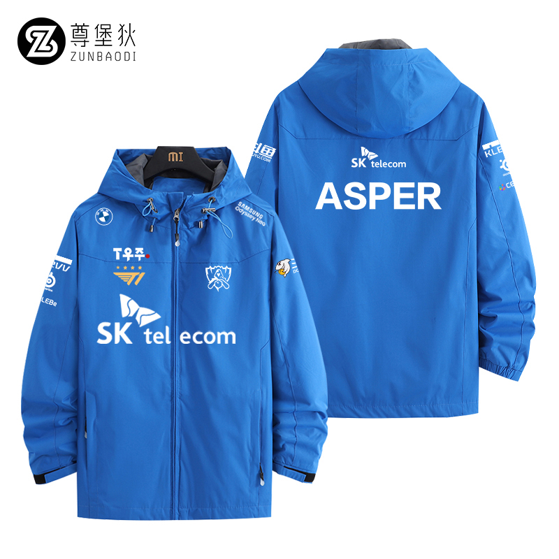 S13世界赛LPL出征服SKT T1战队队服FAKER同款外套冲锋衣夹克上衣 - 图2