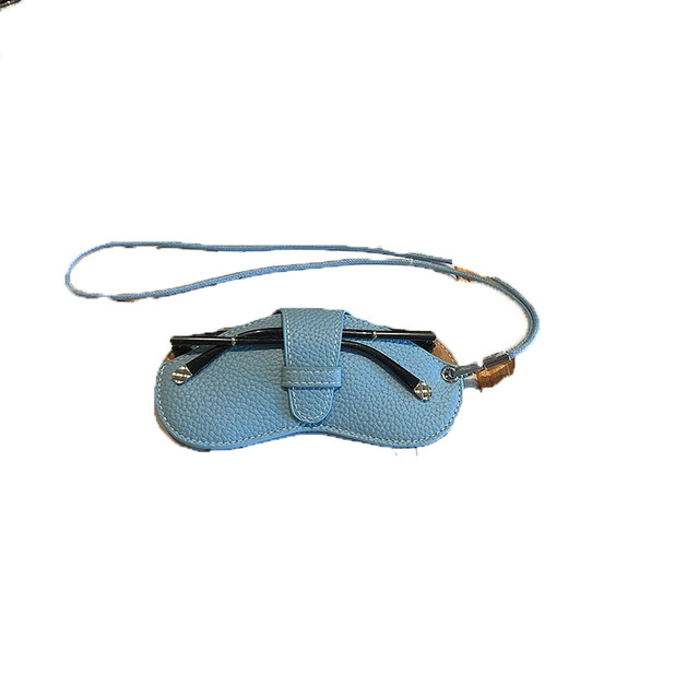 Protective cover simple leather sunglasses box storage bag