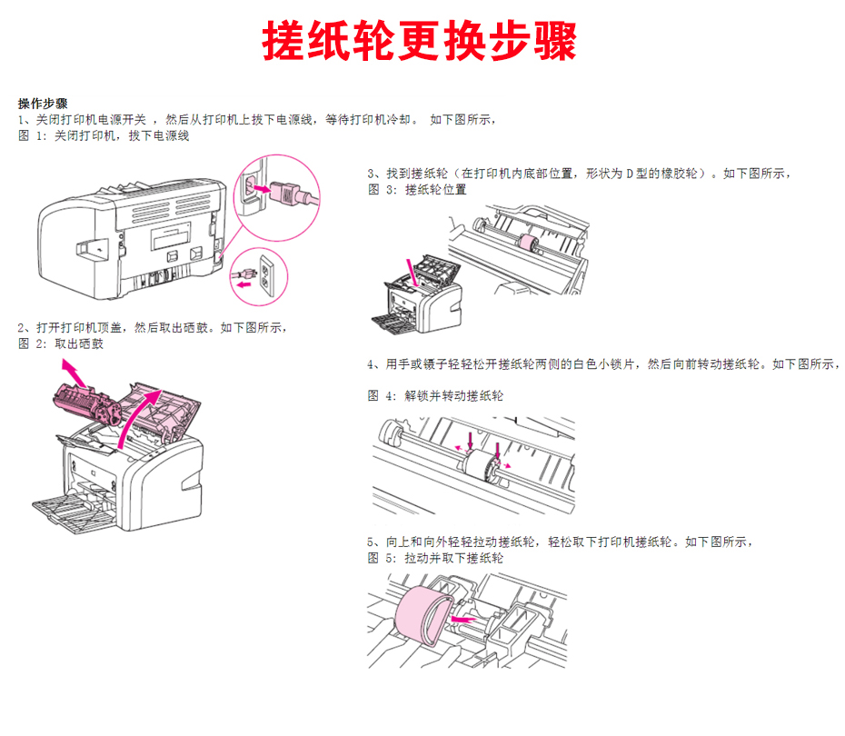 适用惠普HP1007搓纸轮 HP1008 1102 1106 1108 1213 1216 1136纸盒进纸轮 佳能LBP3018 6018搓纸轮 203dn 227 - 图2